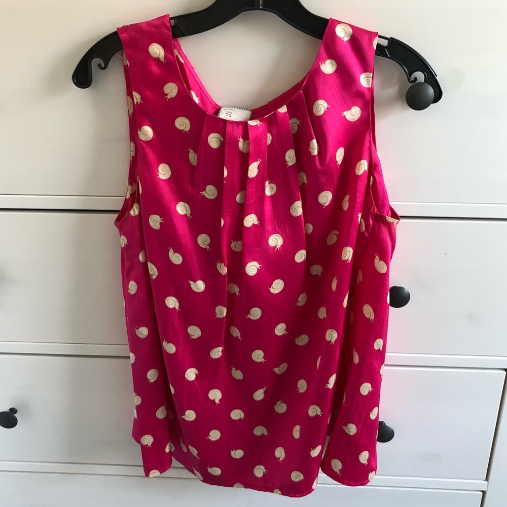 Anthropologie 100% Silk Pink Top